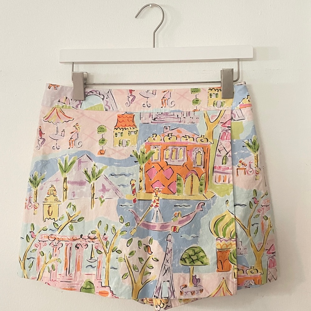 VINTAGE PAMELA FERRARI CITIES SKORT